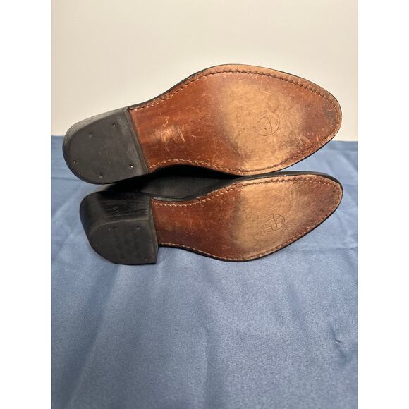 Vintage Durango Black Leather Cowboy Boots Steel Piece on Toe 7.5 Pre-owned - Picture 6 of 8